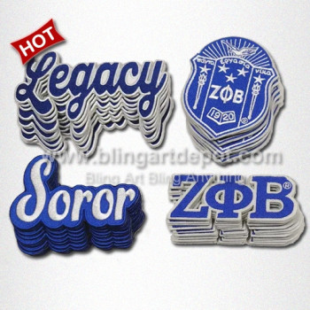 Greek Sorority Design Embroidered Patches Back Adhesive Patch Greek Sorority Design Embroidered Patches Back Adhesive Patch